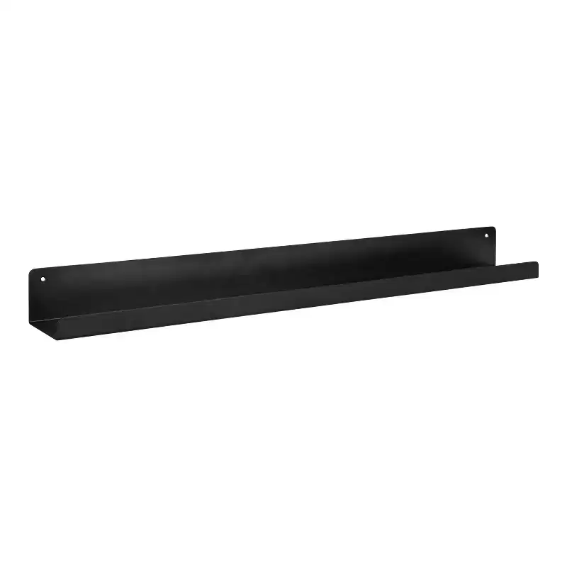 Kate & Laurel All Things Decor 36 Mezzo Modern Metal Ledge Shelf Black: Wall Mounted, No Assembly Required