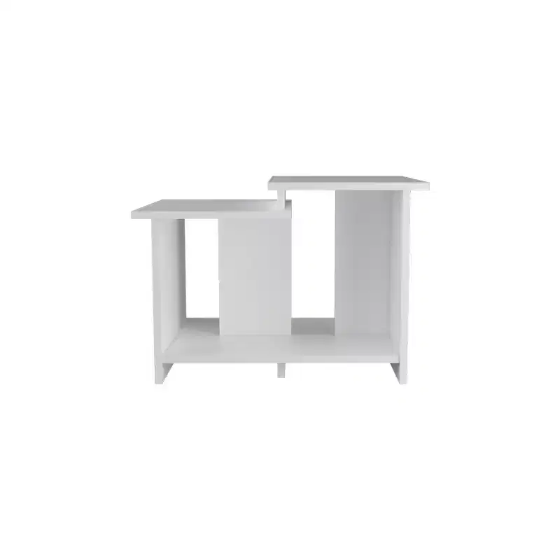Okak 16.6 H Rectangle Modern Coffee Table with Open Lower Shelf for Home Office Storage for Living Room/Office, Space-Saving