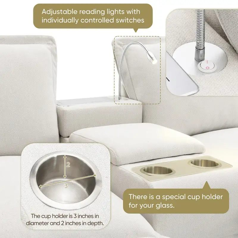 Harper&Bright Designs Modern Multi-fuctional Sectional Cloud Sofa