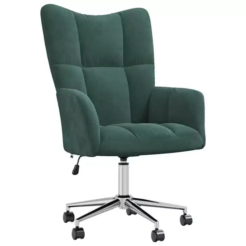 Relaxing Chair Light Gray Velvet