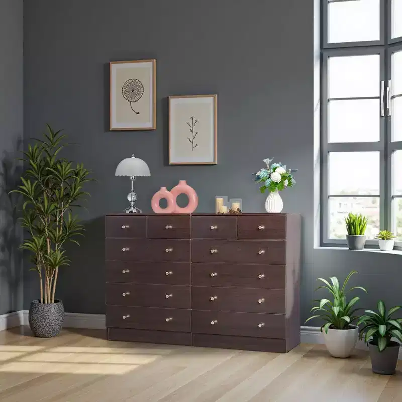 Brown 6-Drawer Chest of Drawers for 1