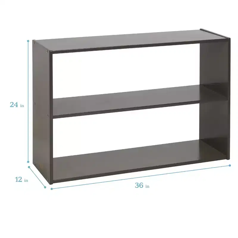 ECR4Kids Streamline 2-Shelf Double-Sided Storage Cabinet, 24in, Classroom Furniture