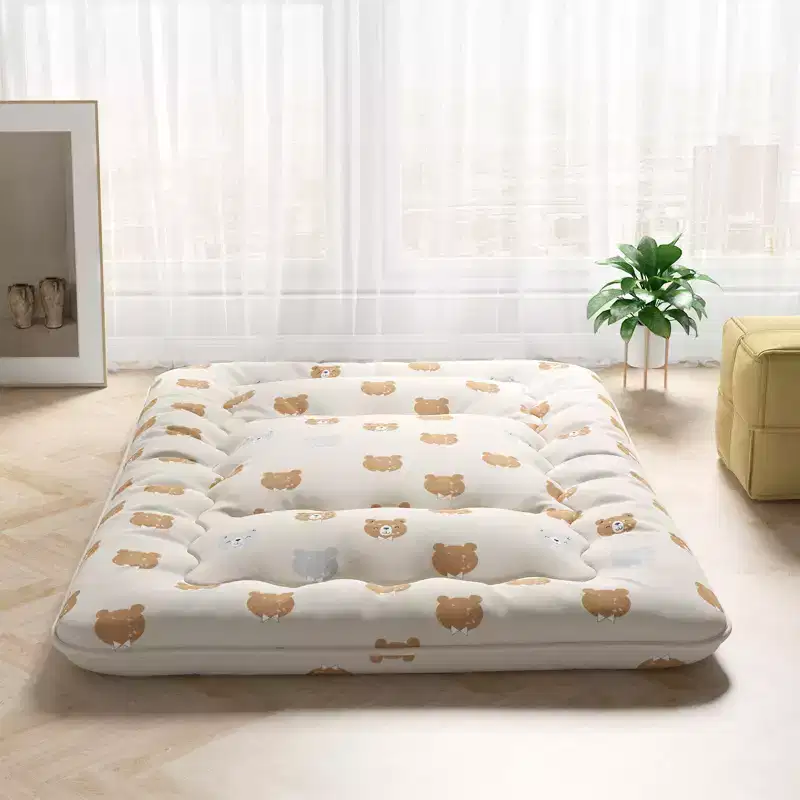Full/King/Queen/Twin Futon Mattress Japanese Floor Pad Washable Cover Carry Bag Brown Bear