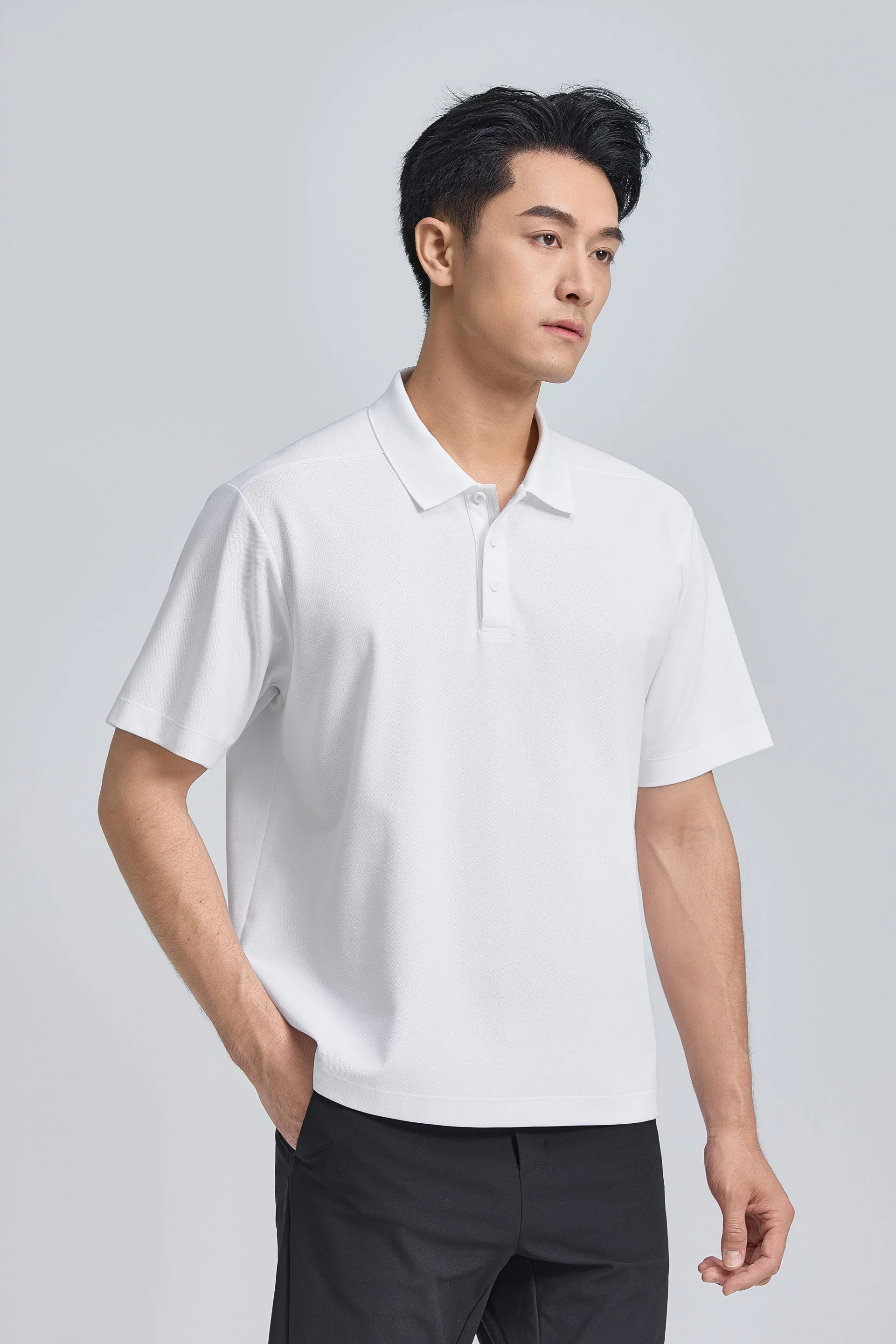 Pique Polo – White