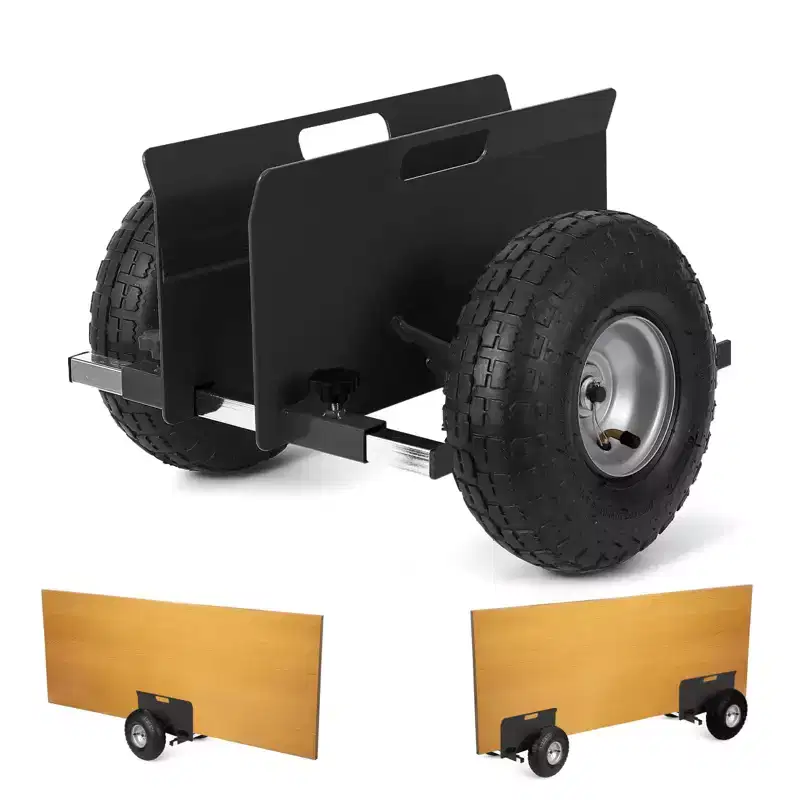 Panel Dolly 600 LBS Capacity with Adjustable Clamp, 10-Inch Inflatable Tires, All-Terrain Mover