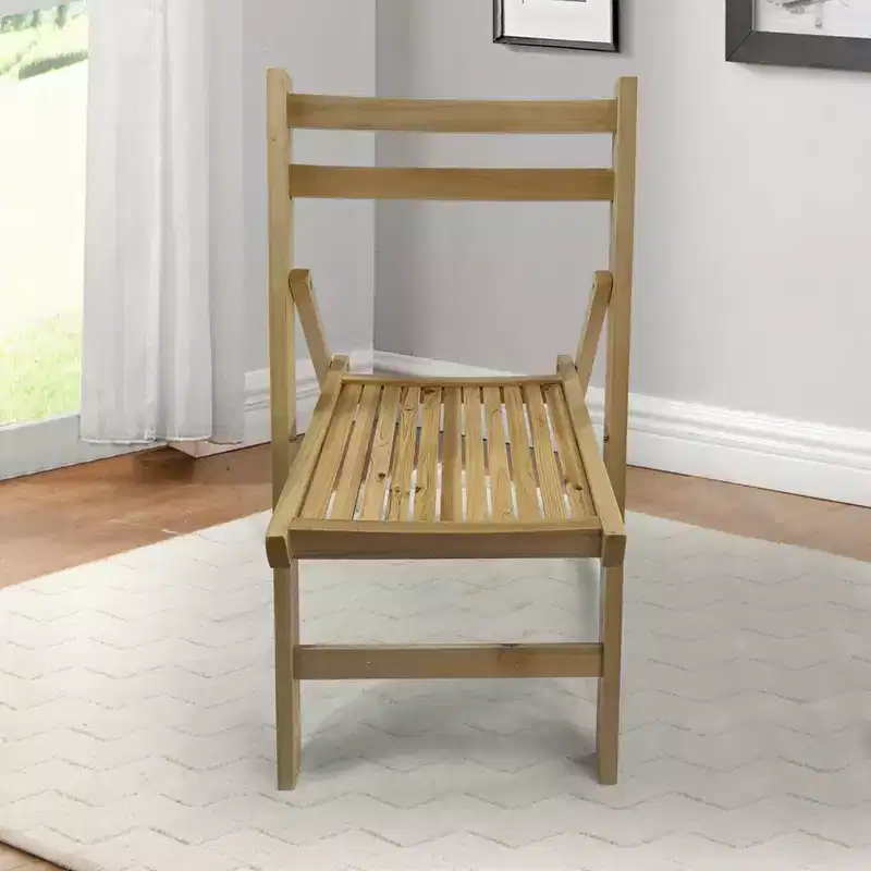 Furniture Slatted Wood Folding Special Event Chair - Wood, Set of 4, FOLDING CHAIR, FOLDABLE STYLE