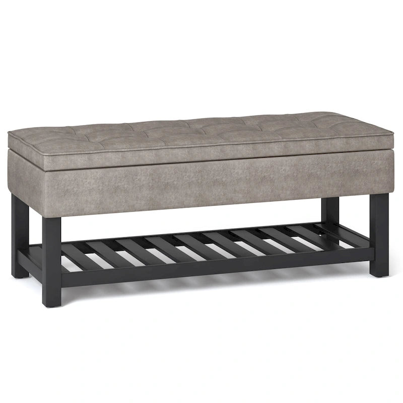 44 inch Wide Transitional Rectangle Ottoman Bench