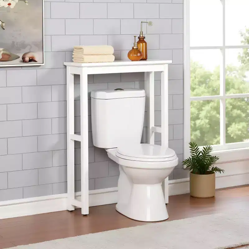 Over-The-Toilet Etagere Storage Shelf in White