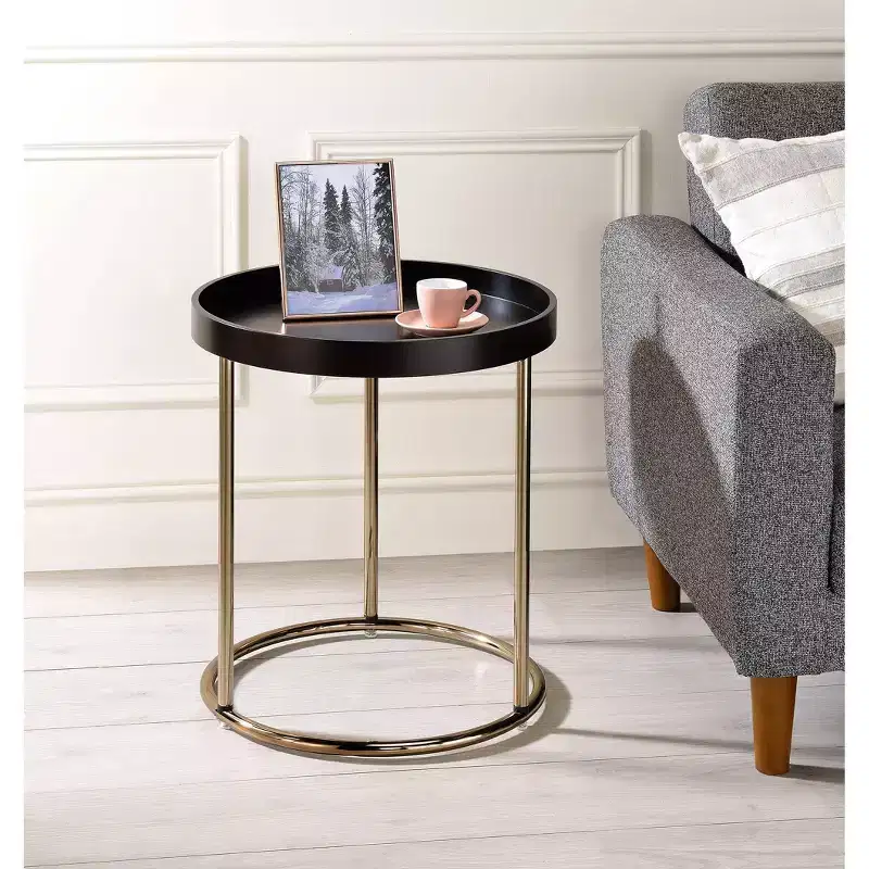 21.75 Edie Mid-Century Lipped Edge Accent Table - Ore International
