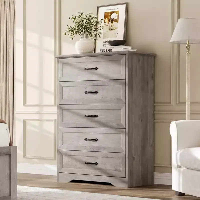 Modern 6 Drawers Dresser, Chest of Drawers Closet Organizers and Storage Clothes, Modern Dressers