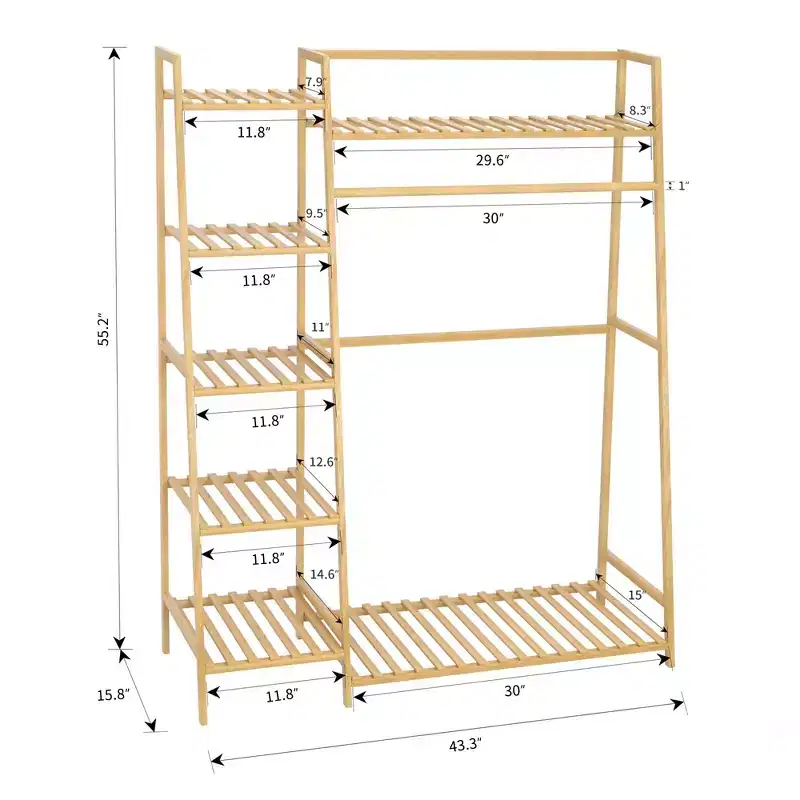 Freestanding Clothing Garment Rack – Heavy-Duty Clothes Rail