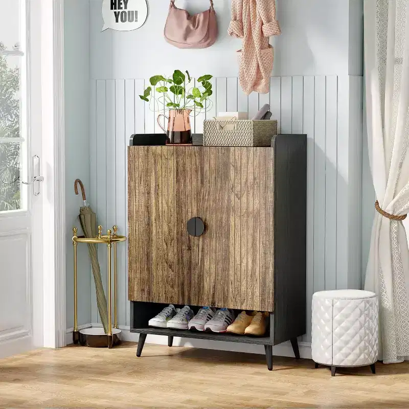 Tribesigns 7-Tier Wooden Shoe Cabinet