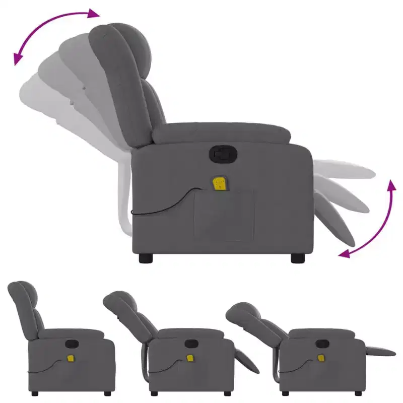 Massage Recliner Chair with Vibration & Adjustable Footrest