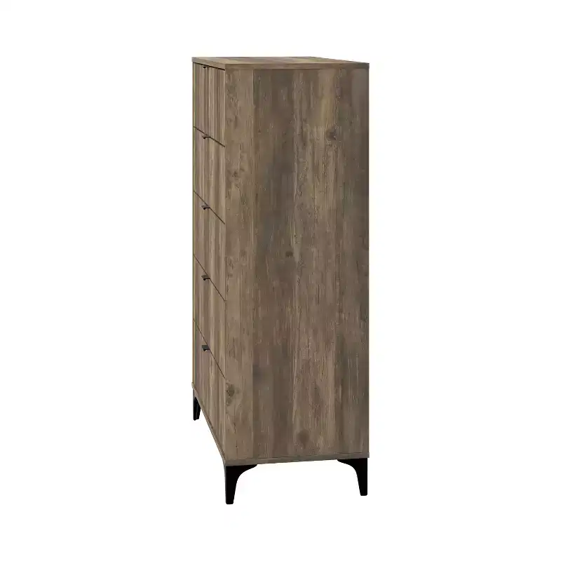 5 Drawer Chest (Interlock) - Knotty Oak
