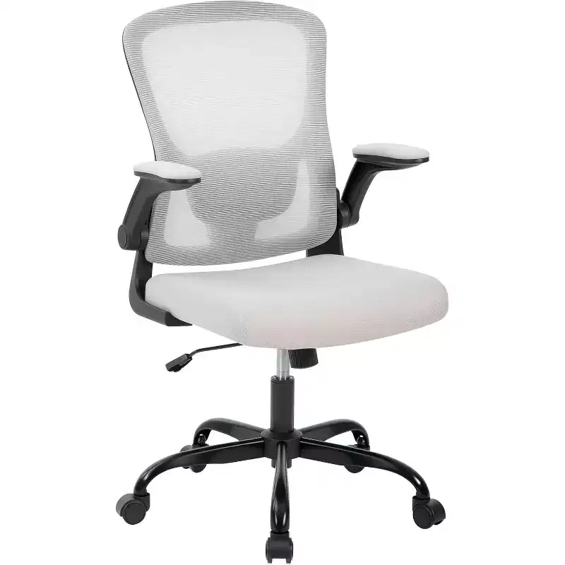 Ergonomic Mesh Office Chair,Adjustable Lumbar Support,Turn Over-Up Arms,High Back Swivel Desk Chair,Rolling Executive Task Chair for Home Office