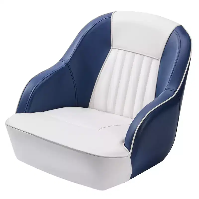 Pontoon Boat Captain Chair  Ergonomic Bucket Seat with Compression Foam Padding and Durable Molded Plastic Frame