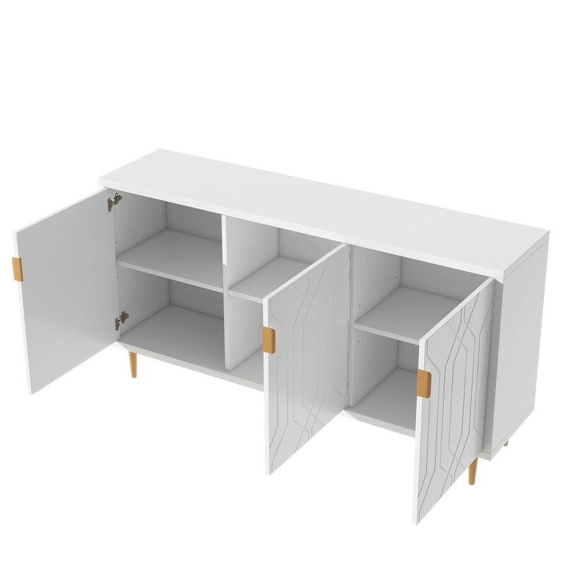 Modern TV Stand with Adjustable Shelves