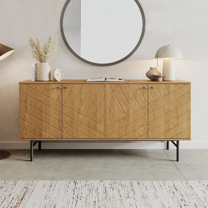 63 Wide Sideboard with Geometric Design