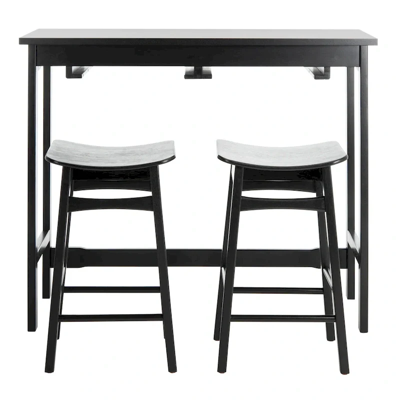 SAFAVIEH Neoma 3 Piece Pub Set - White Oak - 42.1 x 17.7 x 36.2 - 42Wx18Dx36H