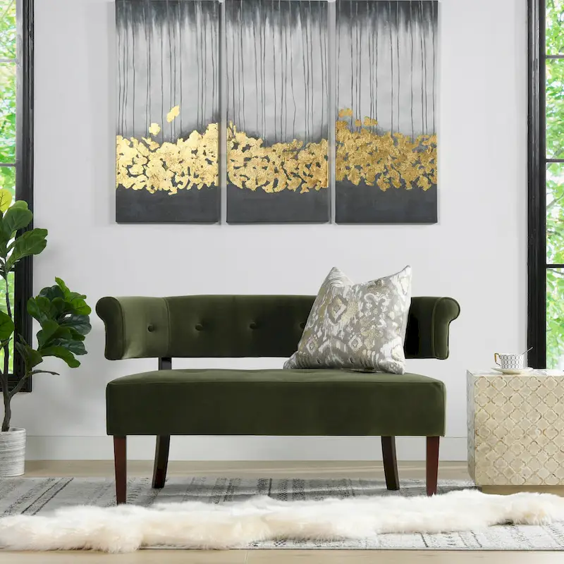 Jared 51 Modern Recessed Arm Tufted Bench Settee