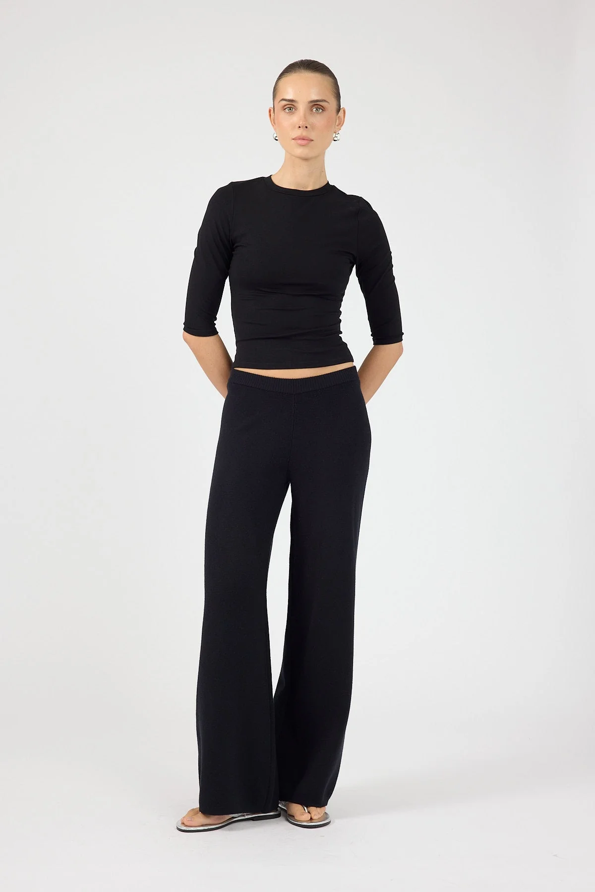 Knit Pants Black