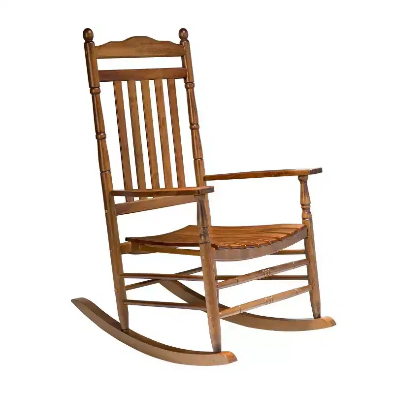 Karl Home | 27 in. Elegant Solid Wood Patio Rocking Chair