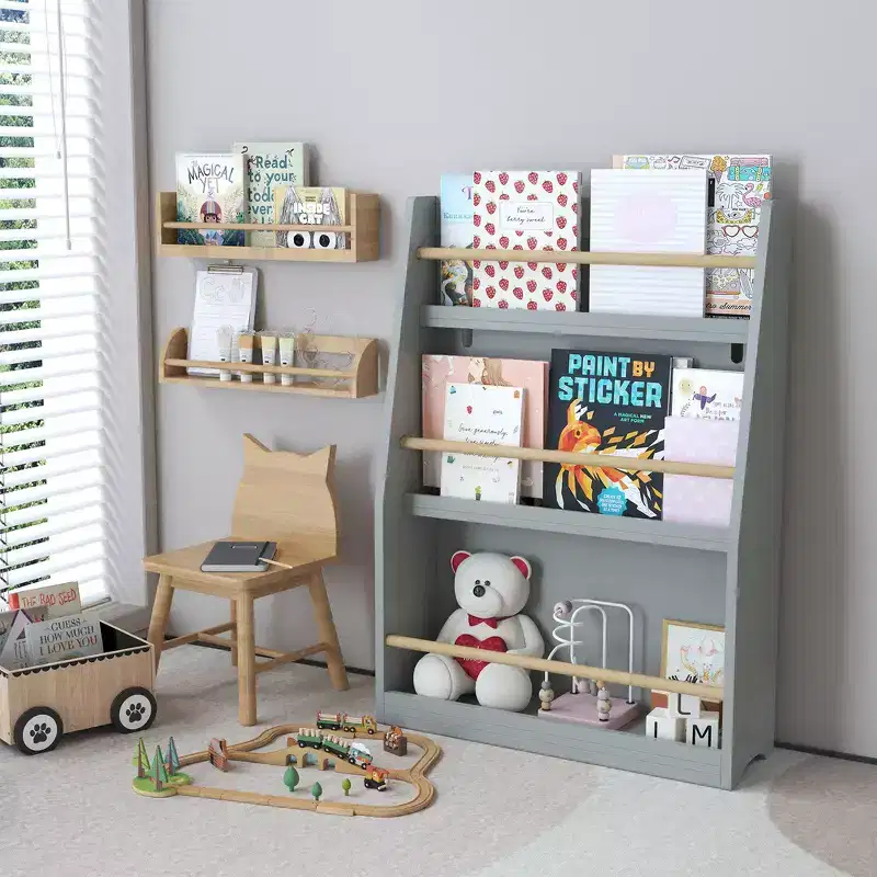 Whisen 3 Tier Kids Bookshelf, Kids Book Rack, Helps Keep Bedrooms, Playrooms, and Classrooms Organized