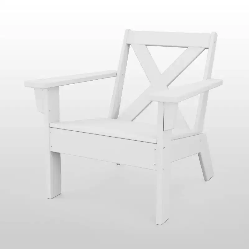POLYWOOD Shawboro Outdoor Patio Lounge Chair White