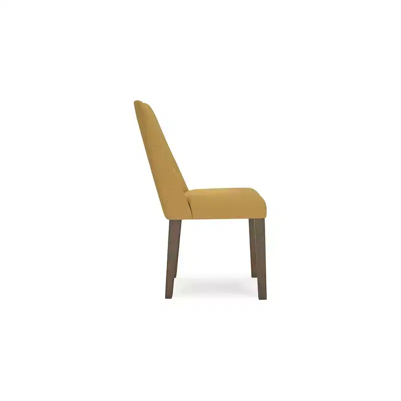 Signature Design by Ashley Lyncott Dining Room Upholstered Side Chair with Foam Cushion, Set of 2, Yellow