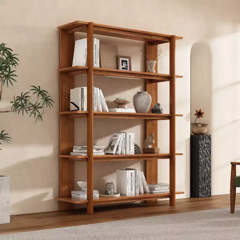 Christopher Knight Home Yuumi Farmhouse 4-Tier Acacia Wood Open Bookshelf