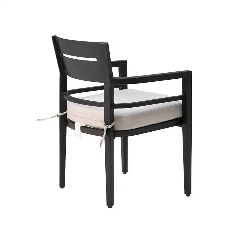 Outdoor Teak Dining Chair with Cushion, Suitable for Patios, Outdoor Spaces, Balconies, Porches, Backyards, and Verandas