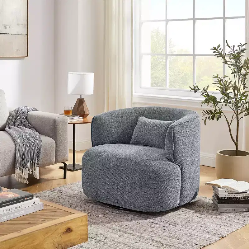 Swivel Barrel Accent Chair