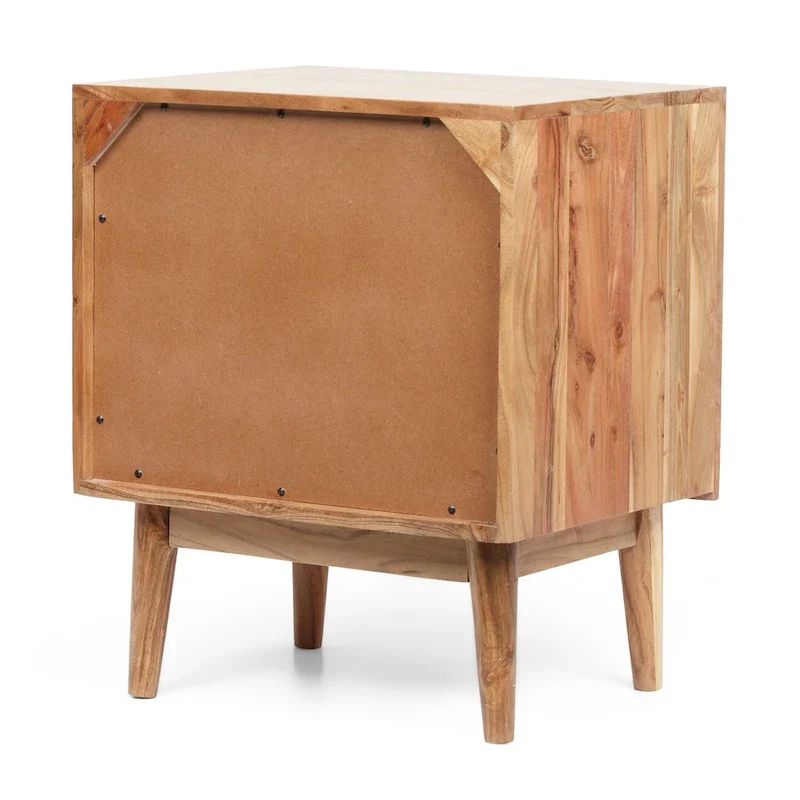 Eakins Handcrafted Boho Acacia Wood Nightstand by Christopher Knight Home