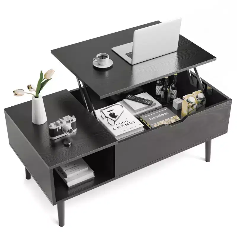 MAYEERTY Coffee Table - Lift Tabletop with Storage for Living Room