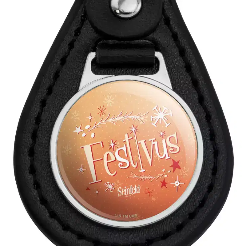 Seinfeld Festivus Black Leather Keychain