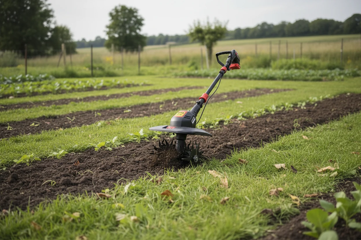 20V Cordless Tiller Cultivator Electric Hand Tiller for Garden and Yard