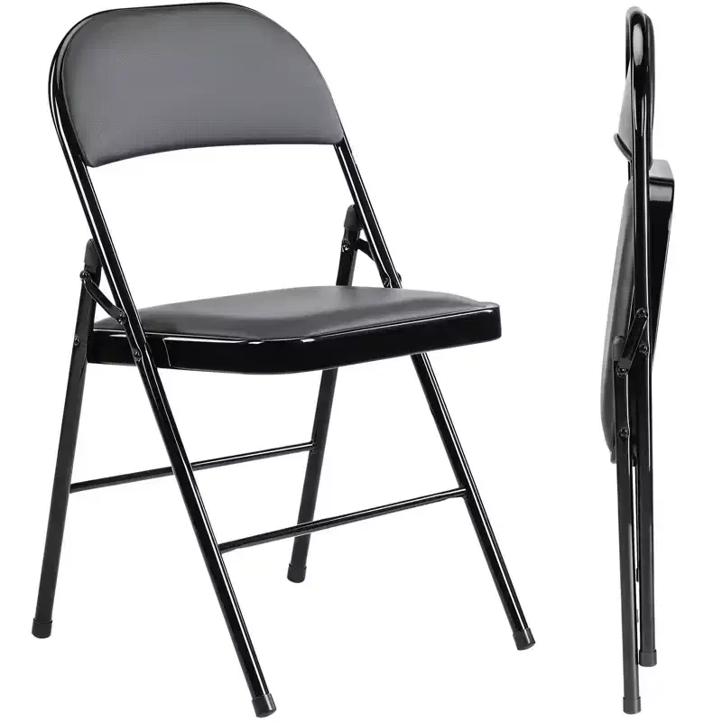 Leather Padded Folding Chair: Indoor and Outdoor Use