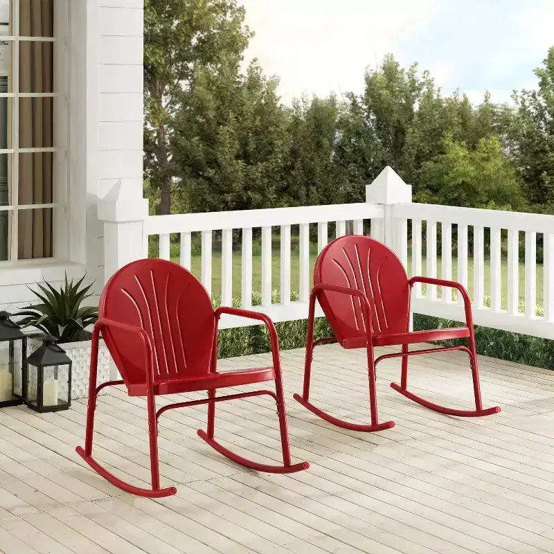 Griffith Set of 2 Metal Rocking Chairs - Crosley