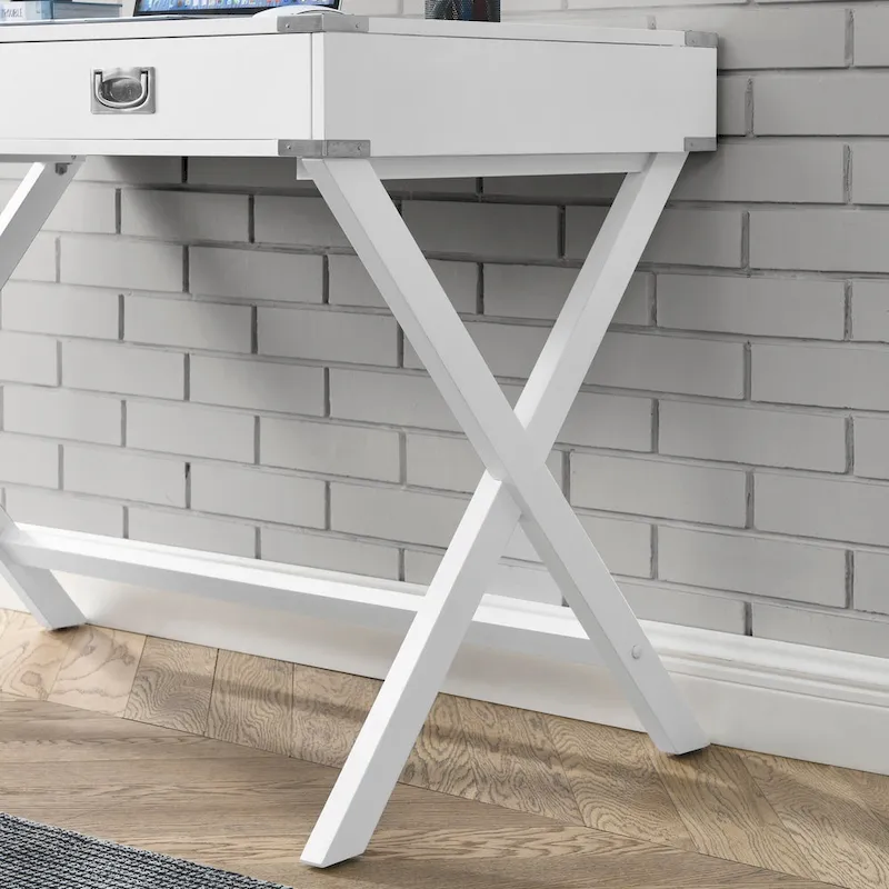 Solid Wood Computer Desk with Drawers