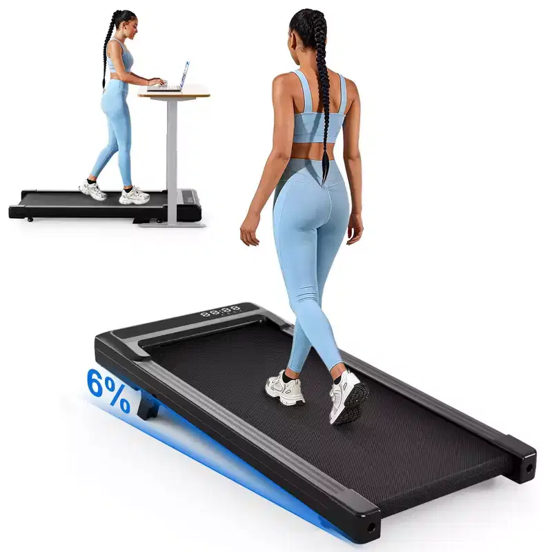 Superun Walking Pad Treadmill with 6% Manual Incline,0.6-3.8 MPH,2.5 HP,300 lb Capacity