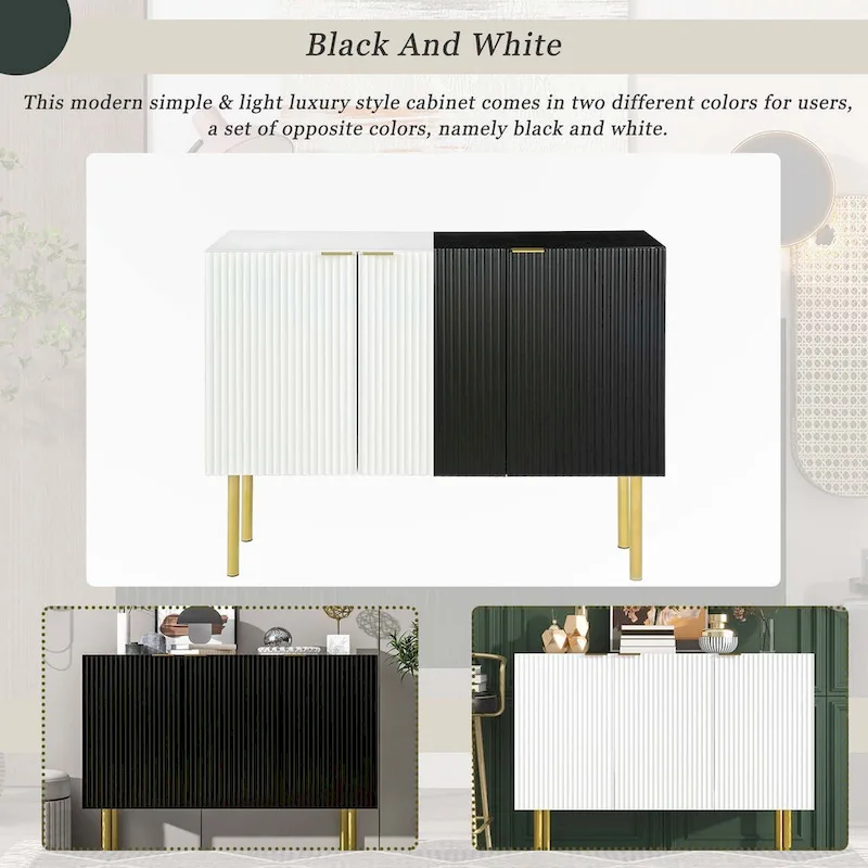 Luxury Style Sideboard with Gold Metal Legs