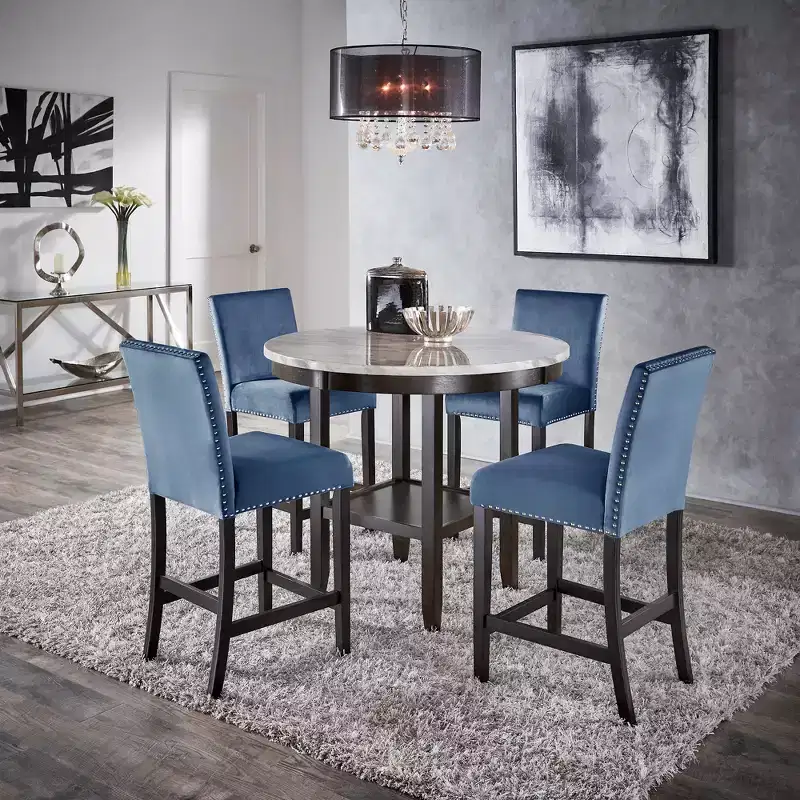 Banforth Dining Set - 5-Piece - Blue - iNSPIRE Q