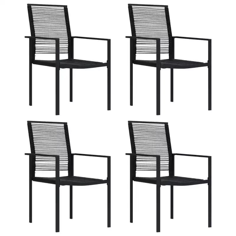 vidaXL Dining Set Black Glass Standard Durable Dining Set