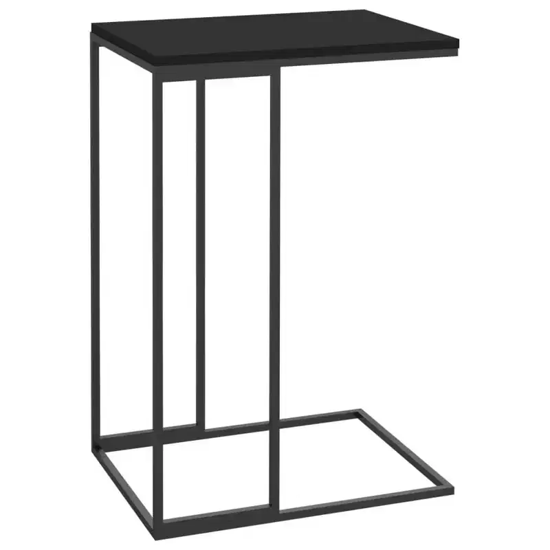 Rollable Side Table, Engineered Wood and Iron, White