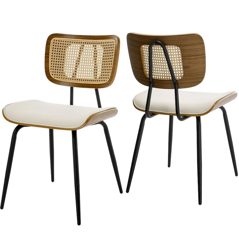 Faux Leather Upholstered Dining Chairs Set of 2/4 - 33.5 H x 17.5 W x 23 D