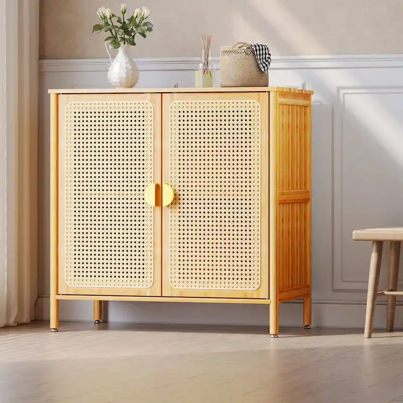 VredHom 2-Door Buffet Sideboard Storage Cabinet - 31.9 in W * 16.1 in D * 31.1 in H