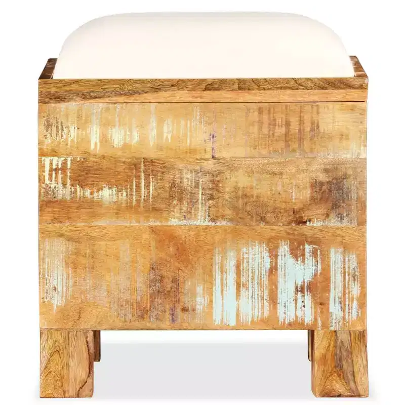 Storage Bench Solid Reclaimed Wood 15.7x15.7x17.7