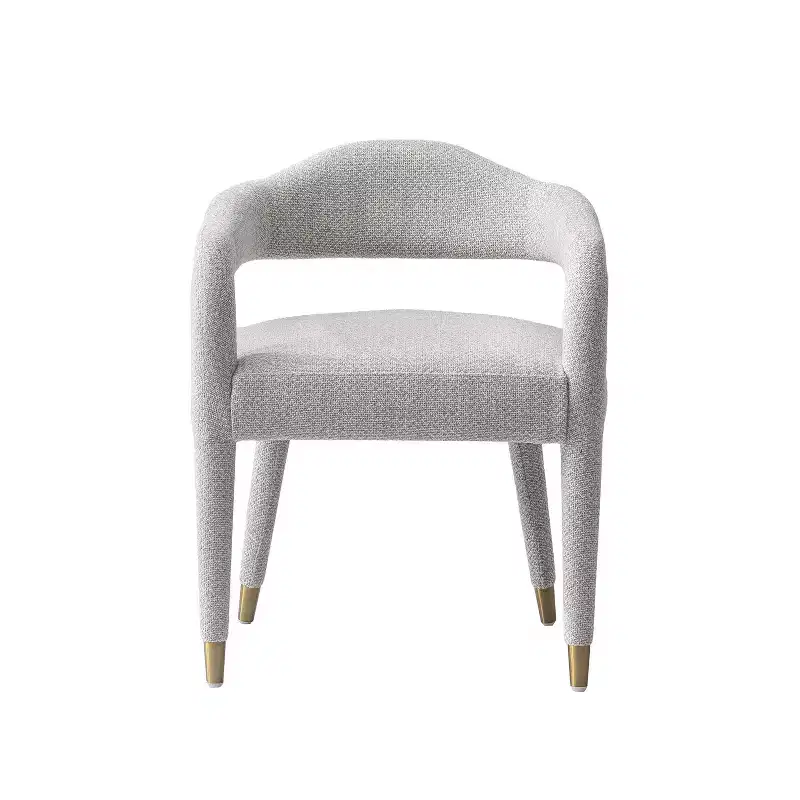 Modern Tweed Upholstered Dining Armchair