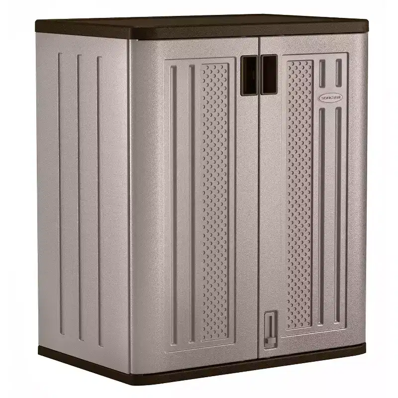 9 Cu Ft Base Storage Cabinet with Shelves, Platinum Metallic/Slate