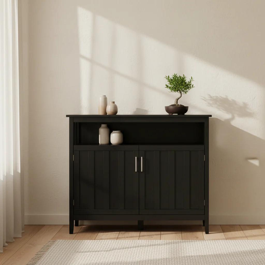Sideboard Buffet Cabinet Bar Cabinet with 2 Doors and Adjustable Shelves, Console Table for Kitchen Entryway Living Room